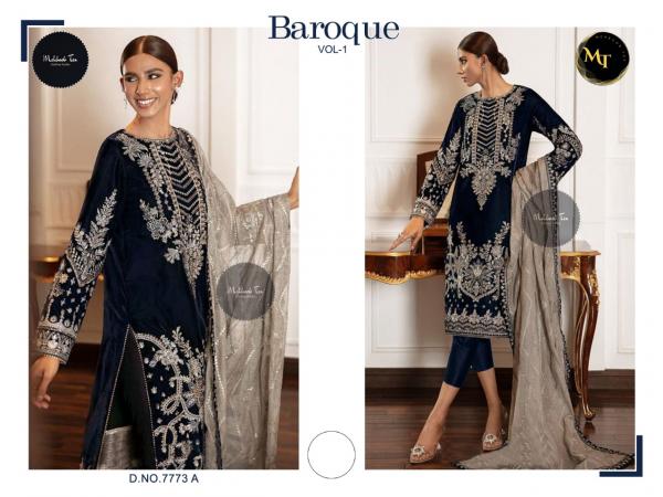 Mehboob Tex Baroque 1 Velvet Embroidery Pakistani Salwar Suits